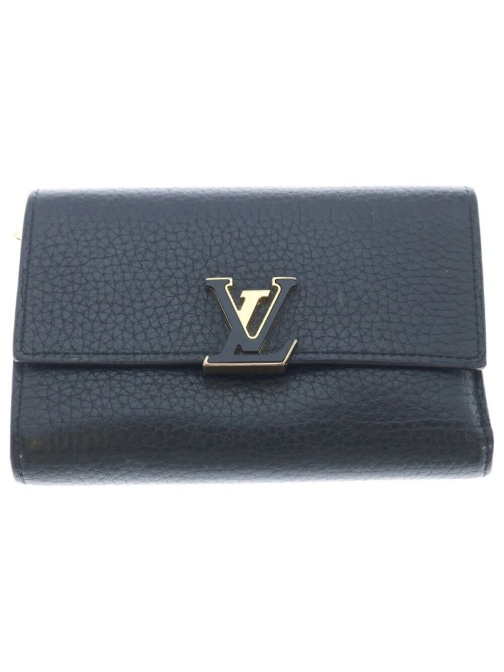 Louis Vuitton Portefeuille Capucines Compact Taurillon Leather Trifold Wallet